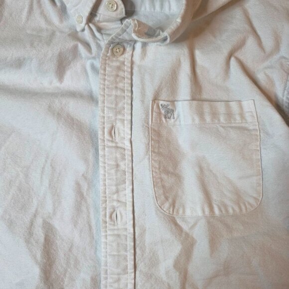Abercrombie & Fitch Men’s XXL Button Down Shirt White Oxford Stretch - Picture 2 of 8